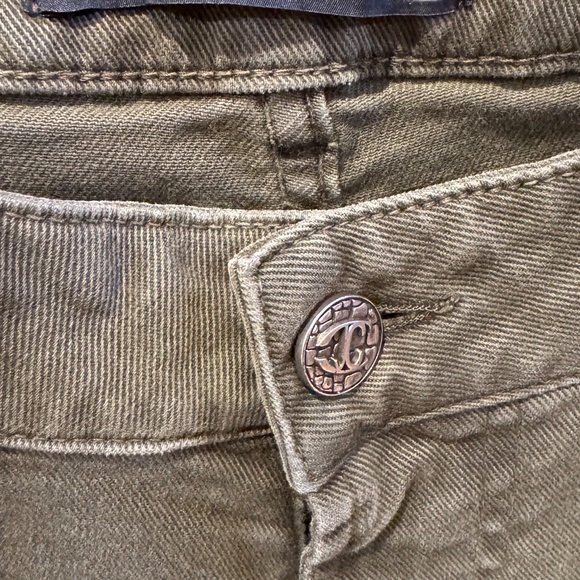 Just Cavalli Stretch Denim Jeans (Olive Green) Size 28 - Picture 11 of 12